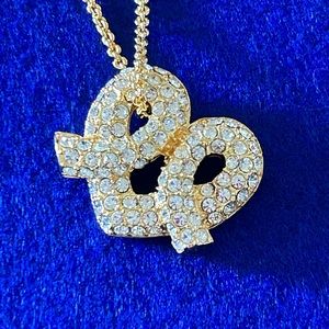 KJL gold tone pendent & necklace